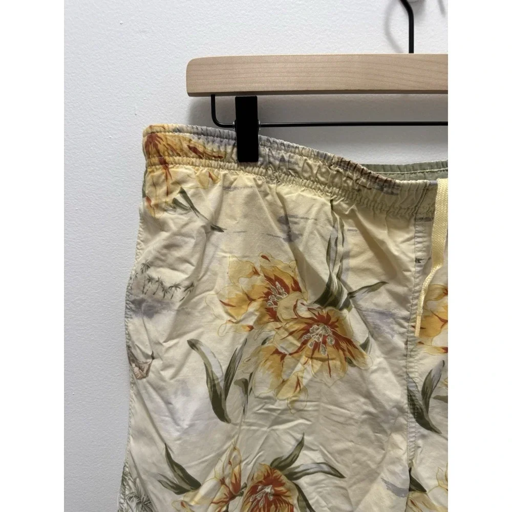 Speedo Swim Trunks XL Tropical Floral Mesh Lined Beach Shorts Hawaiian VTG Style